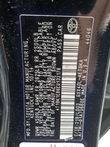 4T1BK1EB6EU132176 - 2014 TOYOTA AVALON BASE BLACK photo 13