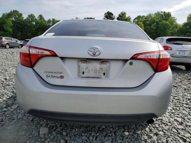 5YFBURHE4GP409636 - 2016 TOYOTA COROLLA L SILVER photo 6