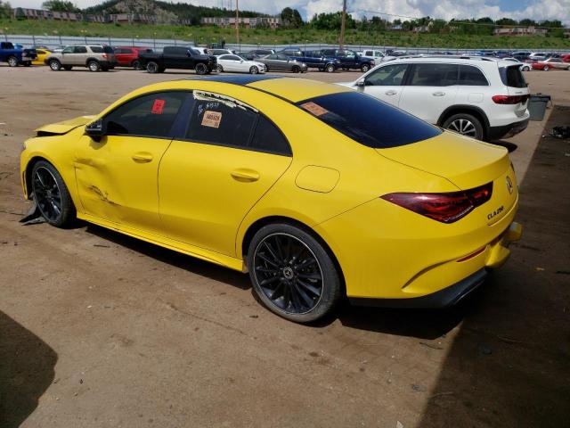 WDD5J4HB8LN020221 - 2020 MERCEDES-BENZ CLA 250 4MATIC YELLOW photo 2