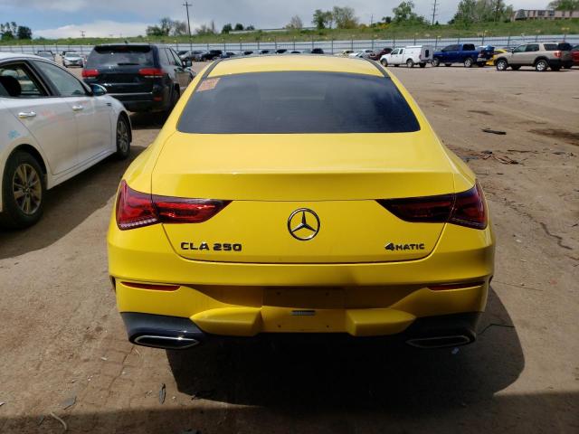 WDD5J4HB8LN020221 - 2020 MERCEDES-BENZ CLA 250 4MATIC YELLOW photo 6