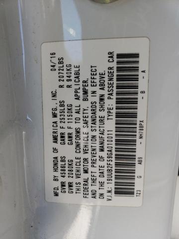 19UUB2F59GA010011 - 2016 ACURA TLX TECH WHITE photo 12