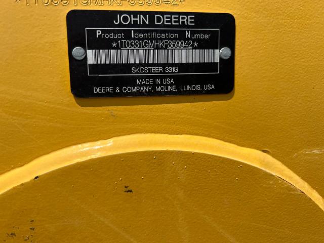 1T0331GMHKF359942 - 2019 JOHN DEERE ALL MODELS YELLOW photo 10