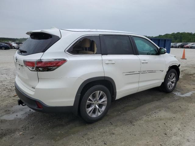 5TDKKRFH0FS109391 - 2015 TOYOTA HIGHLANDER XLE WHITE photo 3