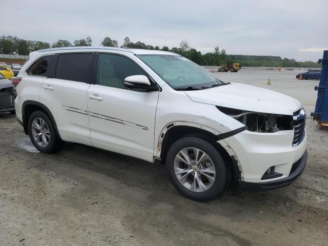 5TDKKRFH0FS109391 - 2015 TOYOTA HIGHLANDER XLE WHITE photo 4
