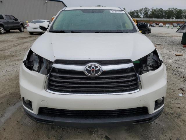 5TDKKRFH0FS109391 - 2015 TOYOTA HIGHLANDER XLE WHITE photo 5