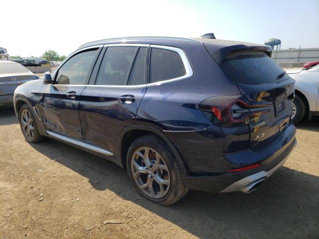 5UX53DP00N9L19054 - 2022 BMW X3 XDRIVE30I BLUE photo 2