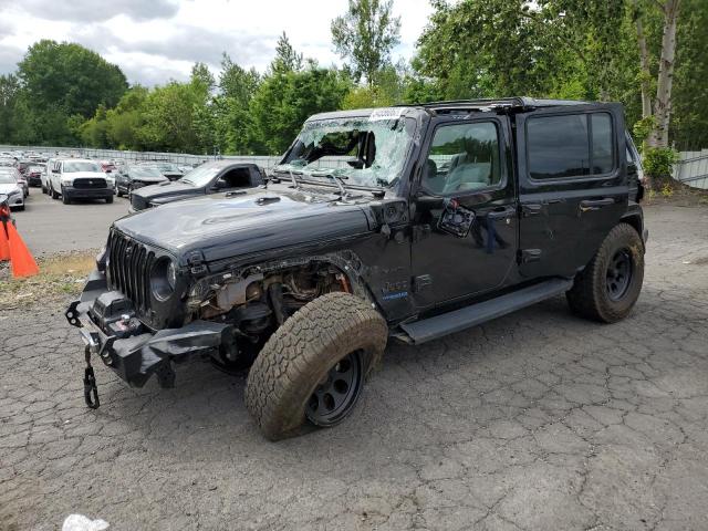 1C4JJXP60NW228928 - 2022 JEEP WRANGLER U SAHARA 4XE BLACK photo 1