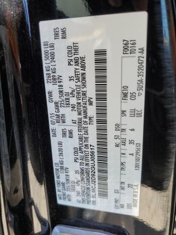 5LMCJ2D92GUJ05617 - 2016 LINCOLN MKC SELECT 黑色 照片 14