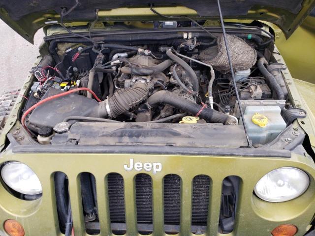 1J4GA59187L137954 - 2007 JEEP WRANGLER SAHARA GREEN photo 11