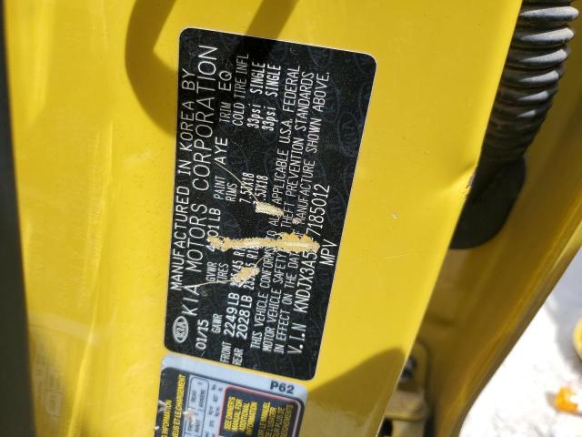 KNDJX3A53F7185012 - 2015 KIA SOUL ! YELLOW photo 12