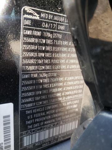 SADCJ2FX7JA258915 - 2018 JAGUAR F-PACE PREMIUM BLACK photo 12