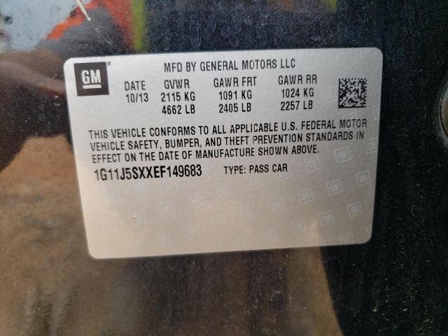 1G11J5SXXEF149683 - 2014 CHEVROLET MALIBU LTZ BLACK photo 12