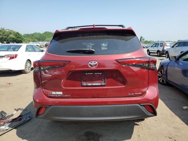 5TDGZRBH1MS539306 - 2021 TOYOTA HIGHLANDER XLE Կարմիր լուսանկար 6
