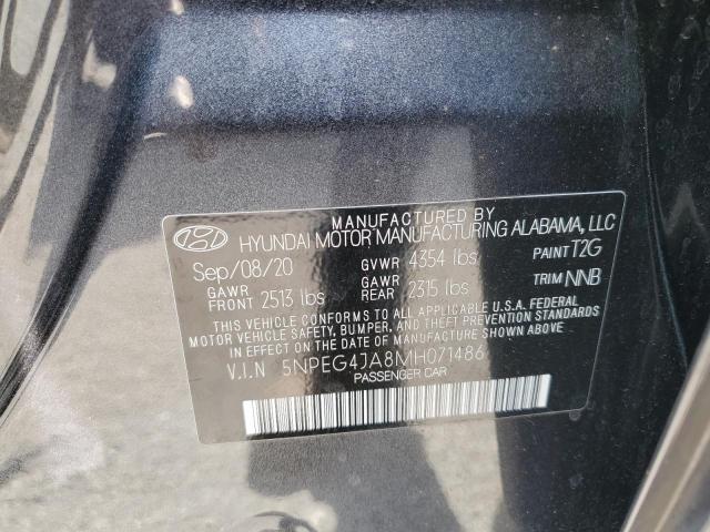 5NPEG4JA8MH071486 - 2021 HYUNDAI SONATA SE BLACK photo 13