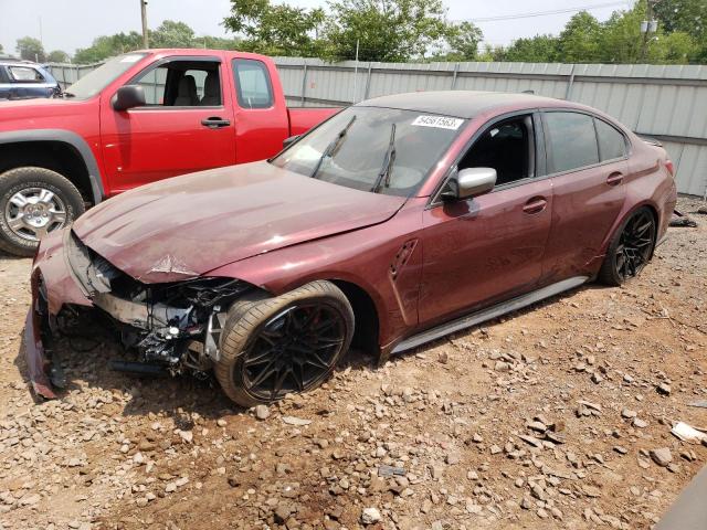 WBS43AY07NFN09759 - 2022 BMW M3 COMPETITION BURGUNDY photo 1