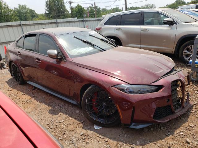 WBS43AY07NFN09759 - 2022 BMW M3 COMPETITION BURGUNDY photo 4