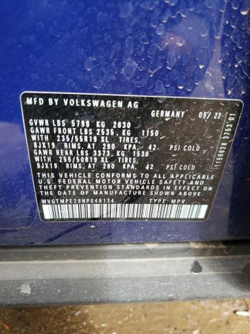 WVGTMPE29NP046134 - 2022 VOLKSWAGEN ID.4 PRO S ლურჯი ფოტო 13