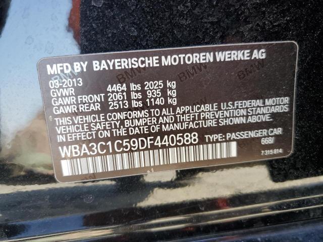 WBA3C1C59DF440588 - 2013 BMW 328 I SULEV BLACK photo 12