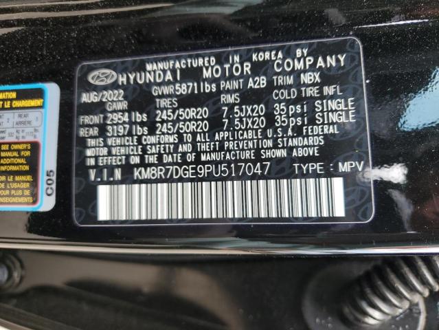 KM8R7DGE9PU517047 - 2023 HYUNDAI PALISADE CALLIGRAPHY BLACK photo 13