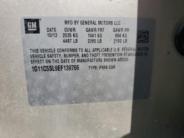 1G11C5SL9EF139766 - 2014 CHEVROLET MALIBU 1LT TAN photo 12