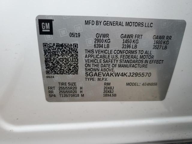 5GAEVAKW4KJ295570 - 2019 BUICK ENCLAVE ESSENCE Ağ foto 12