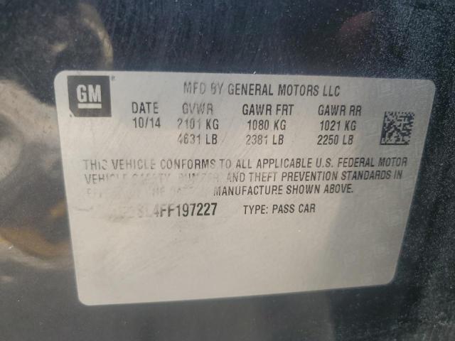 1G11F5SL4FF197227 - 2015 CHEVROLET MALIBU LTZ BLACK photo 12