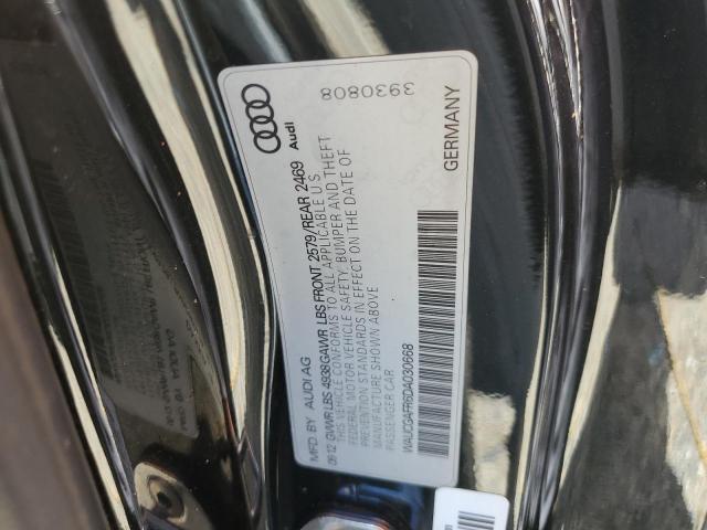 WAUCGAFR6DA030668 - 2013 AUDI S5 PREMIUM PLUS 黑色 照片 12