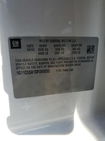 1G11C5SA1DF290033 - 2013 CHEVROLET MALIBU 1LT 白色 照片 12
