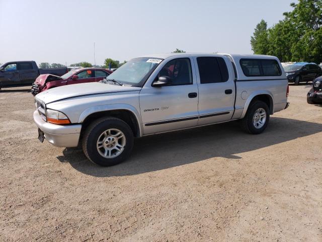 1B7HL38X02S685802 - 2002 DODGE DAKOTA QUAD SPORT SILVER photo 1