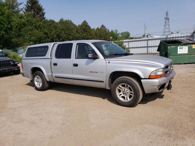 1B7HL38X02S685802 - 2002 DODGE DAKOTA QUAD SPORT SILVER photo 4