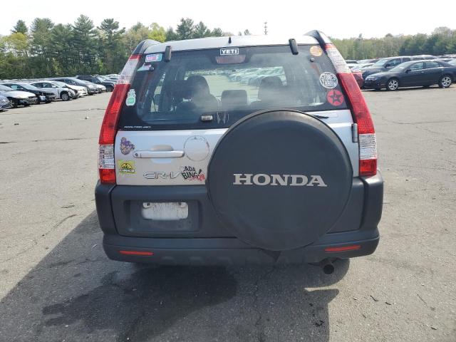 JHLRD78596C057666 - 2006 HONDA CR-V LX SILVER photo 6