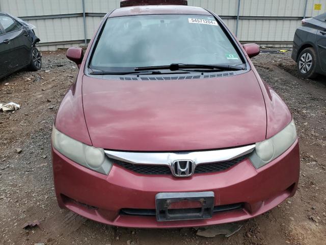 2HGFA16669H525163 - 2009 HONDA CIVIC LX-S Բորդո լուսանկար 5
