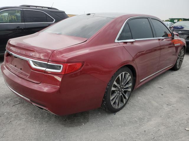 1LN6L9TK5H5631307 - 2017 LINCOLN CONTINENTA SELECT RED photo 4
