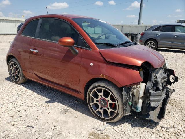 3C3CFFBR2CT360764 - 2012 FIAT 500 SPORT ORANGE photo 4