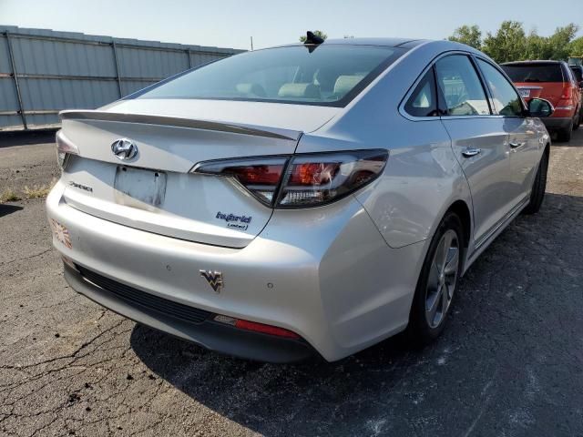 KMHE34L19GA026783 - 2016 HYUNDAI SONATA HYBRID SILVER photo 4