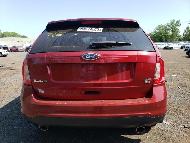 2FMDK4JC8EBA13611 - 2014 FORD EDGE SEL RED photo 6