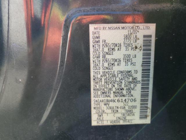 5N1AR18U46C614706 - 2006 NISSAN PATHFINDER LE BLUE photo 13