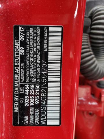 WDDSJ4GB2JN584707 - 2018 MERCEDES-BENZ CLA 250 4MATIC RED photo 12