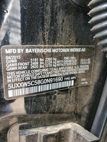 5UXXW5C58G0N91690 - 2016 BMW X4 XDRIVE35I BLACK photo 13