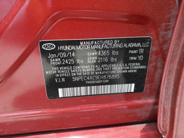 5NPEC4AC9EH876895 - 2014 HYUNDAI SONATA SE RED photo 13