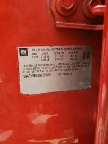 2G4GK5EX6G9159452 - 2016 BUICK REGAL 红色 照片 13