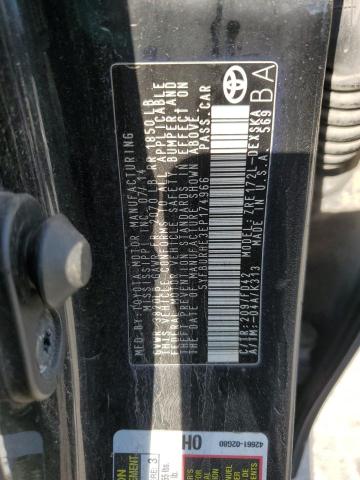 5YFBURHE3EP174966 - 2014 TOYOTA COROLLA L Черный фото 12