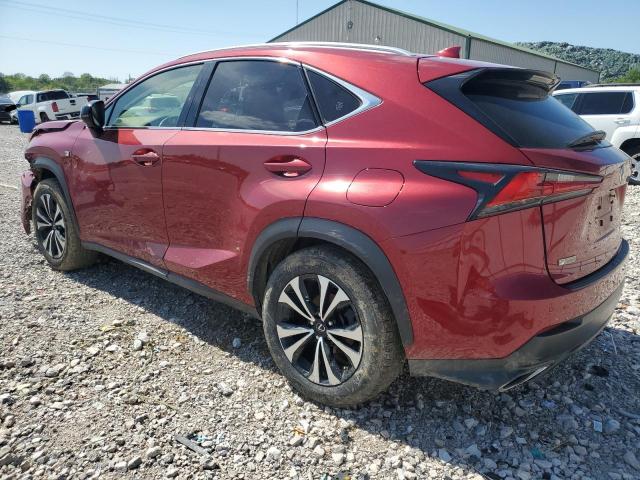 JTJBARBZ9K2181108 - 2019 LEXUS NX 300 BASE წითელი ფოტო 2