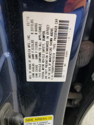 19UUB2F51FA019378 - 2015 ACURA TLX TECH BLUE photo 12