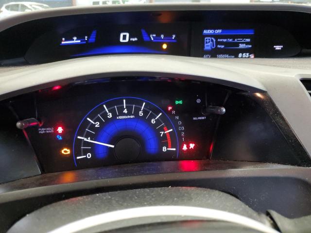 2HGFB2F96CH544199 - 2012 HONDA CIVIC EXL ვერცხლისფერი ფოტო 9