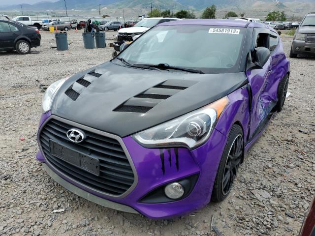 KMHTC6AE3GU258576 - 2016 HYUNDAI VELOSTER TURBO PURPLE photo 1