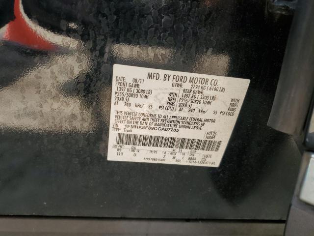 1FMHK8F89CGA07285 - 2012 FORD EXPLORER LIMITED BLACK photo 13