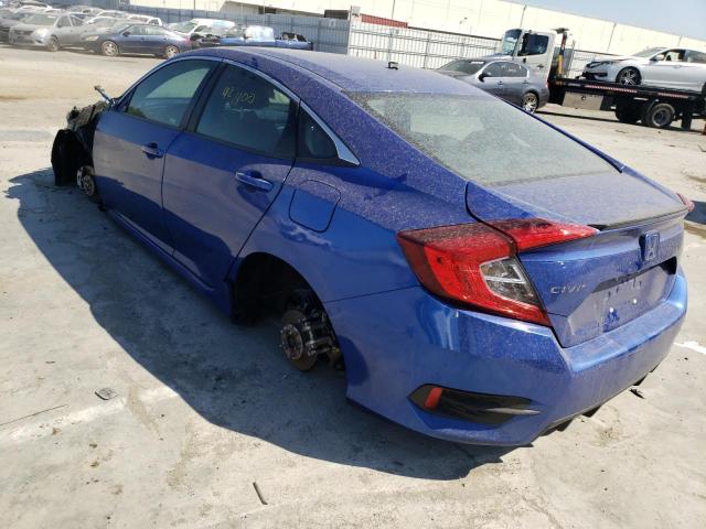 2HGFC2F83LH564818 - 2020 HONDA CIVIC SPORT 蓝色 照片 3