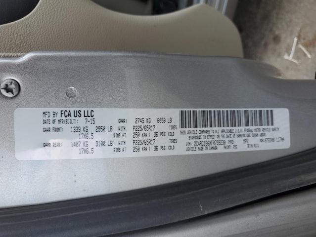 2C4RC1BGXFR739230 - 2015 CHRYSLER TOWN & COU TOURING 银色 照片 12