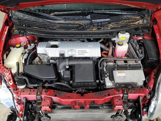 JTDKN3DU1B5301049 - 2011 TOYOTA PRIUS წითელი ფოტო 11